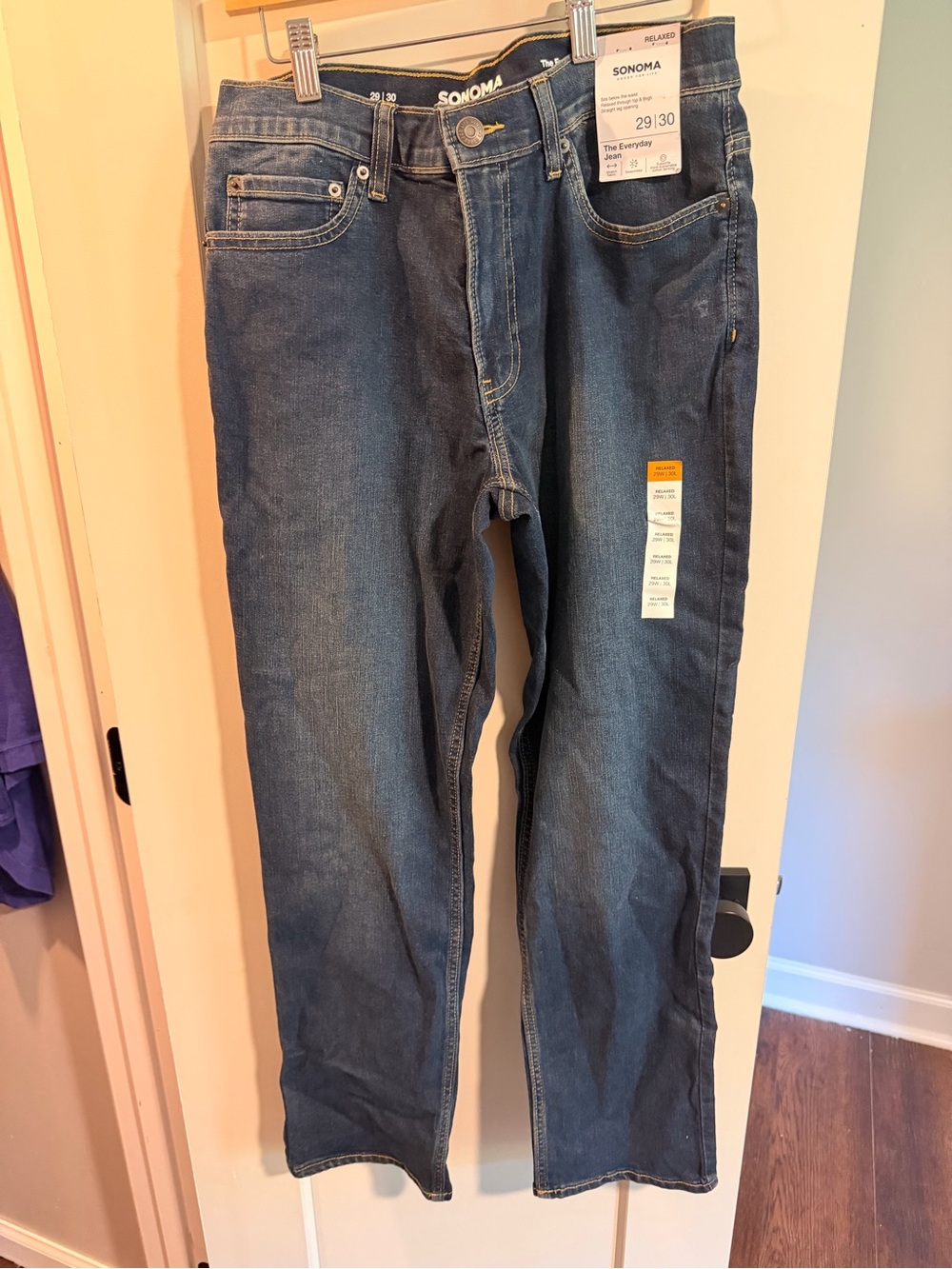 SONOMA Relaxed Straight Jeans in Dark Blue Denim